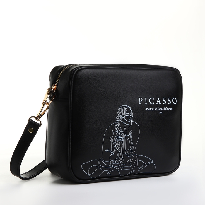 Сумка женская через плечо TEXTURA, маленького размера, цвет чёрный