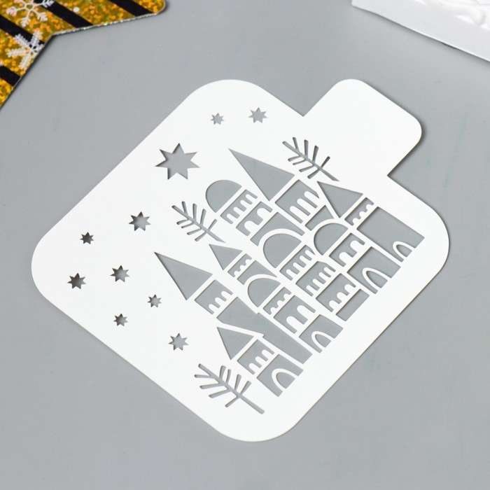 Трафарет пластиковый Трафарет пластиковый "Домики" 9х9 см