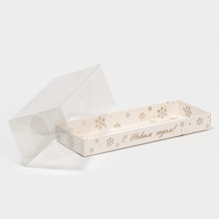 Коробка для десерта &laquo;Снежинки&raquo;, 26, 2 х 8 х 9,7 см, Новый год