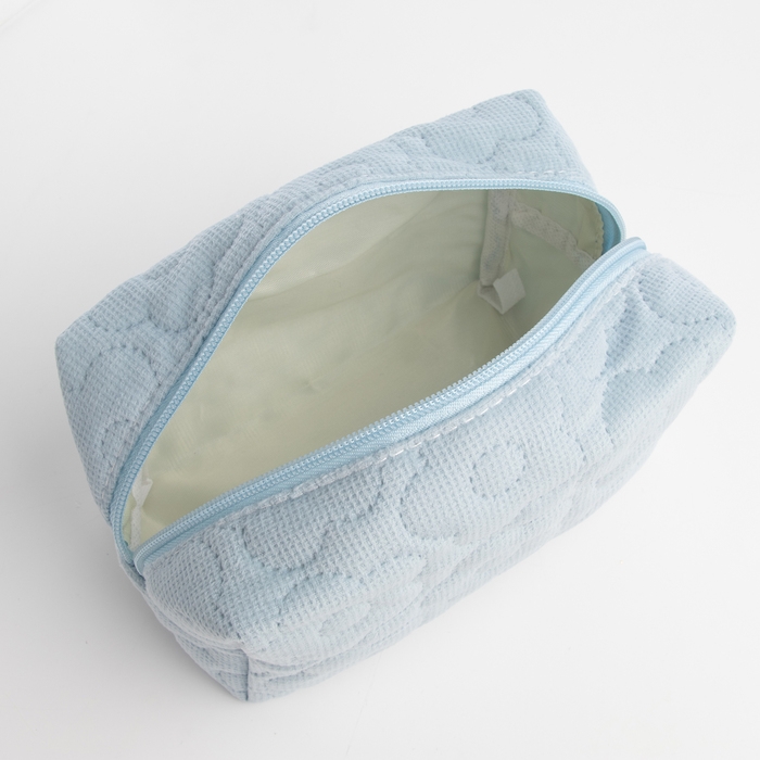 Косметичка на молнии, цвет голубой