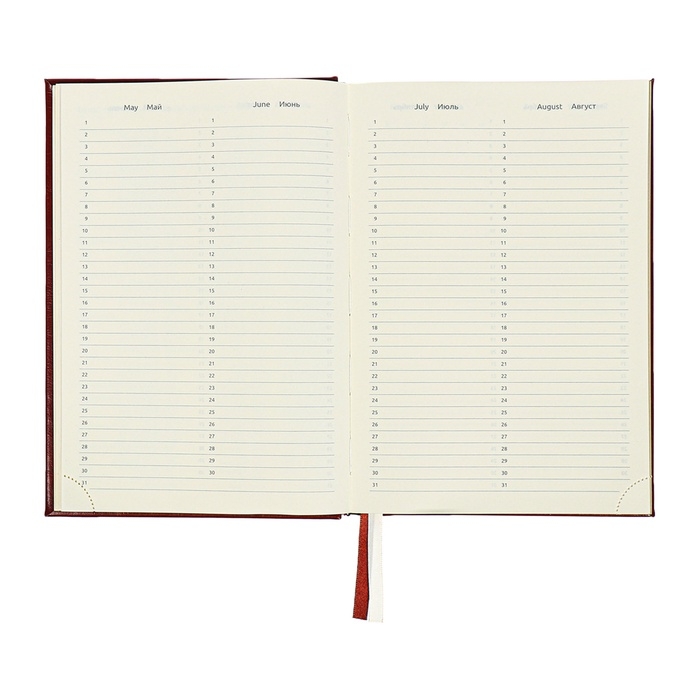 Ежедневник недатированный A5, 176 листов, deVENTE.Symbol, твёрдая обложка из искусственной кожи с поролоном, золотой срез, блок 70 г/м2, коричневый