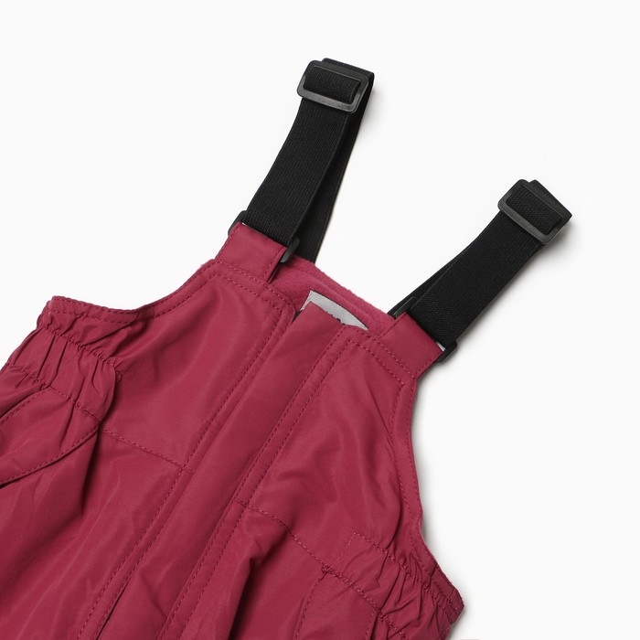 Полукомбинезон утеплённый для девочек, цвет фуксия, рост 98 см