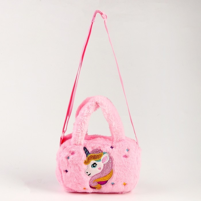 Мягкая сумка &laquo;Единорог&raquo;, 27 см, цвет розовый