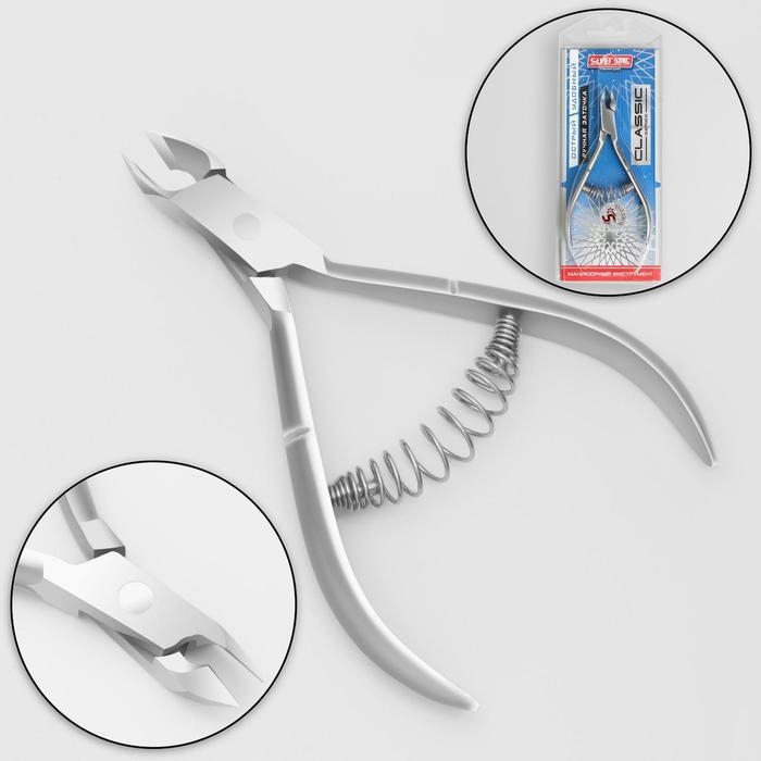 Кусачки маникюрные для кутикулы, пружинное соединение, 10 см, длина лезвия - 5 мм, на блистере, цвет серебристый, АТ-940 Кусачки маникюрные для кутикулы, пружинное соединение, 10 см, длина лезвия - 5 мм, на блистере, цвет серебристый, АТ-940