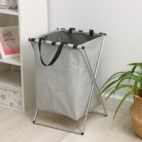 Корзина для белья Доляна &laquo;День стирки&raquo;, складная, 35&times;45 см, цвет серый