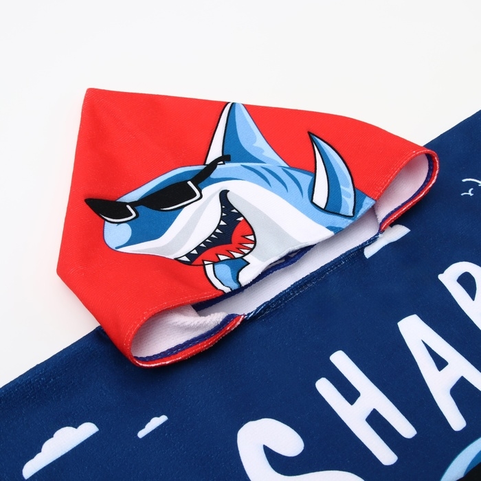 Полотенце-пончо детское LoveLife Полотенце-пончо детское LoveLife "Акула" 60х120 см, 100% пэ, 230 г/м2