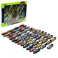 Набор металлических машинок «Гоночные», в комплекте 50 шт Набор металлических машинок «Гоночные», в комплекте 50 шт