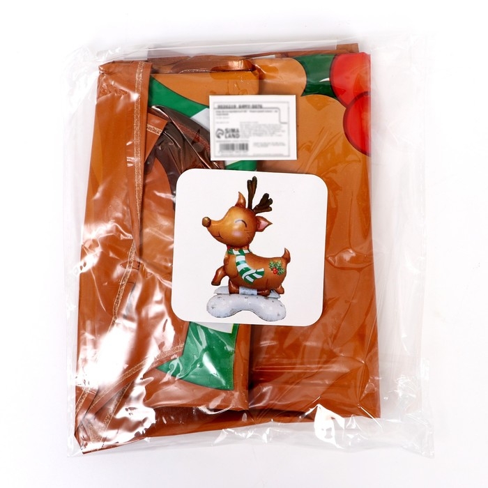 Шар фольгированный 60 Шар фольгированный 60" «Новогодний олень», на подставке