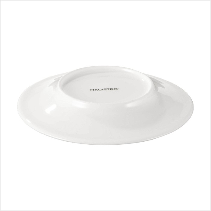 Тарелка фарфоровая десертная Magistro Сrotone, d=18 см, цвет белый