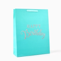 Пакет ламинированный вертикальный «С Днём рождения», глиттер, L 40 х 31 х 11.5 см Пакет ламинированный вертикальный «С Днём рождения», глиттер, L 40 х 31 х 11.5 см