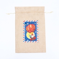 Новый год. Мешок подарочный с термонаклейкой, 20 х 30 см Новый год. Мешок подарочный с термонаклейкой, 20 х 30 см