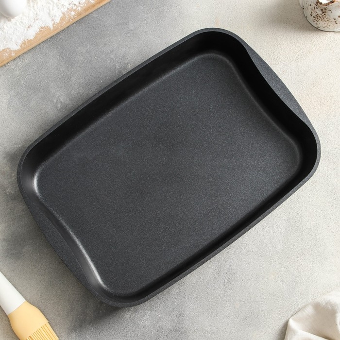 Противень &laquo;Традиция&raquo;, 36,5&times;26&times;5,5 см, антипригарное покрытие, цвет чёрный