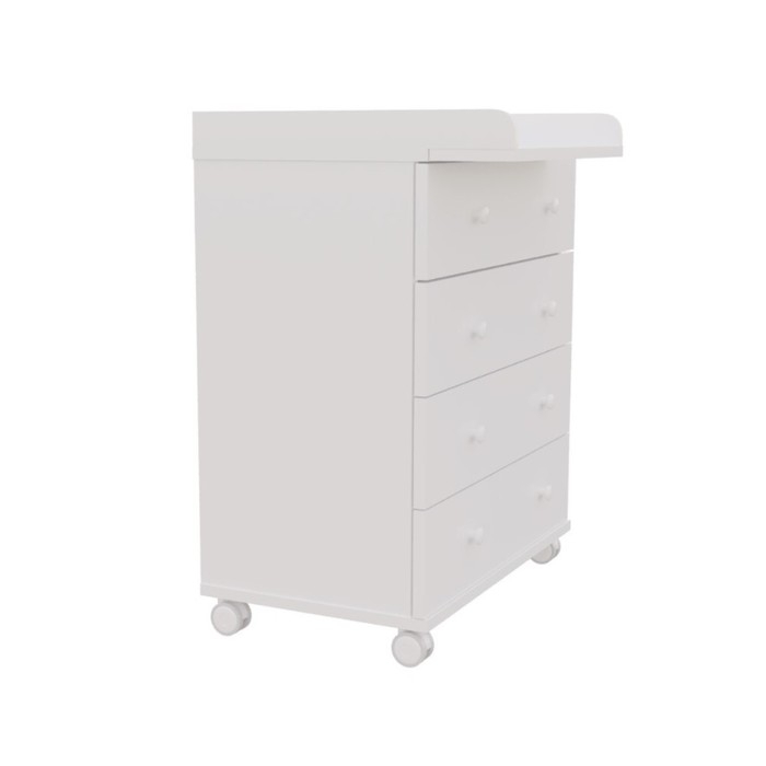 Комод пеленальный детский ИНКАНТО 800/4, 80х45х94 см., 4 ящика, цвет белый