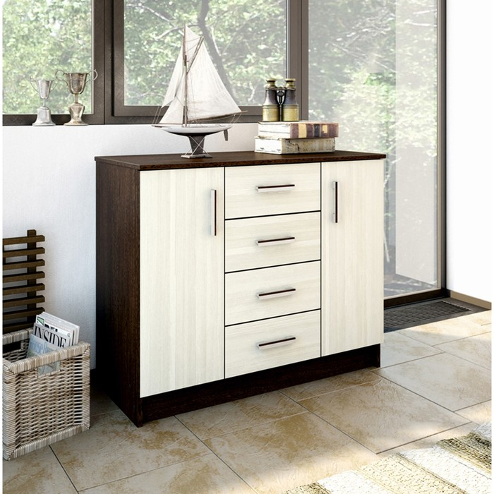 Комод Эра (К1000-2Д), 1000х430х830, Венге/Лоредо Комод Эра (К1000-2Д), 1000х430х830, Венге/Лоредо