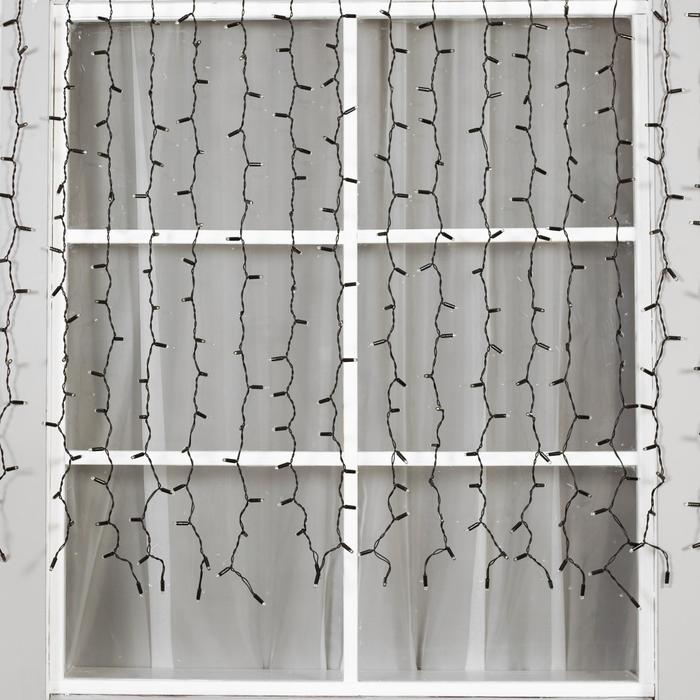 Гирлянда «Занавес» 2 × 1.5 м, IP65, УМС, тёмная нить, 360 LED, свечение тёплое белое, 220 В Гирлянда «Занавес» 2 × 1.5 м, IP65, УМС, тёмная нить, 360 LED, свечение тёплое белое, 220 В