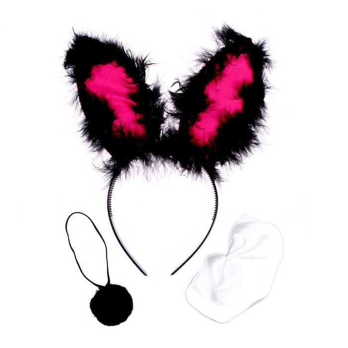 Карнавальный набор «Зайка» 3 предмета: ободок, хвост, бабочка Карнавальный набор «Зайка» 3 предмета: ободок, хвост, бабочка