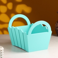 Кашпо деревянное 25&times;16&times;17 см "Мария", ручки боковые, МДФ, Тиффани