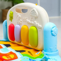 Развивающий коврик &laquo;Жирафик&raquo;, с пианино, голубой