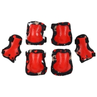 Защита роликовая детская ONLYTOP: наколенники, налокотники, защита запястья, р. M, цвет красный Защита роликовая детская ONLYTOP: наколенники, налокотники, защита запястья, р. M, цвет красный