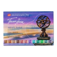 Акварель художественная в кюветах, 12 цветов х 2.5 мл, ЗХК "Белые ночи", "Грануляция и Натуральные земли", 19422244