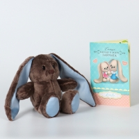 Мягкая игрушка «Зайка Lu», с книгой, мальчик, заяц, 25 см Мягкая игрушка «Зайка Lu», с книгой, мальчик, заяц, 25 см