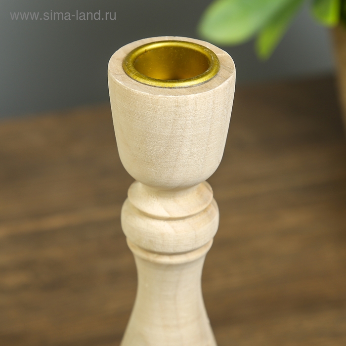 Подсвечник дерево под роспись Подсвечник дерево под роспись "Талия" 17,5х5,5х5,5 см