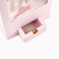 Коробка подарочная для цветов с вазой из МГК складная, упаковка, &laquo;Для тебя&raquo;, 16 х 23 х 16 см