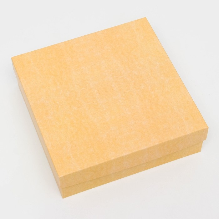 Коробка подарочная складная, упаковка, крышка-дно, крафт, 20 х 20 х 6 см