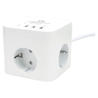 Сетевой фильтр Cablexpert Cube CUBE-3-CU3-W-1.5, 3р, 10А, 1xType-C PD, 3xUSB,1.5м, ур.защ.4+ 1030904 Сетевой фильтр Cablexpert Cube CUBE-3-CU3-W-1.5, 3р, 10А, 1xType-C PD, 3xUSB,1.5м, ур.защ.4+ 1030904