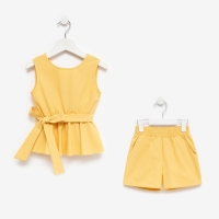 Комплект для девочки (майка и шорты) KAFTAN, р.38 (146-152), желтый