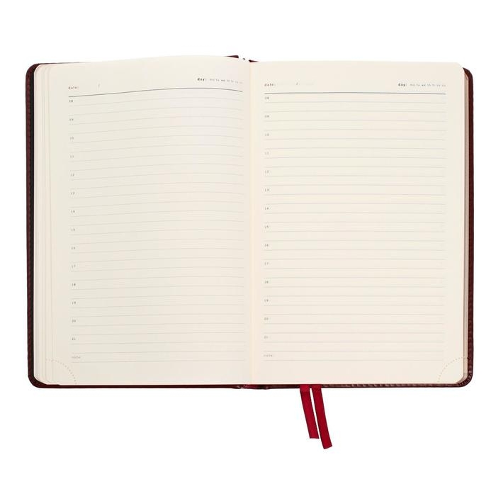 Ежедневник недатированный А5+, 176 листов Parliament, твёрдая обложка из искусственной кожи, зелёный