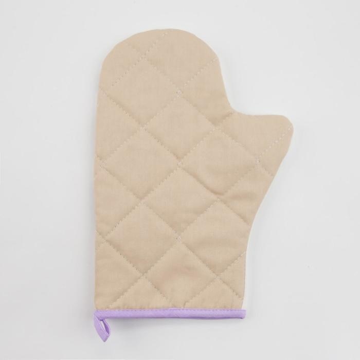 Варежка-прихватка Этель "Пушистое настроение" 20х28 см, 100% хлопок, саржа, ватин 250 г/м2