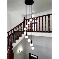 Светильник-каскад "Сиена" 20хЕ27 40Вт черный 60х60х520 см