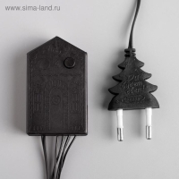 Гирлянда &laquo;Нить&raquo; 10 м, IP20, тёмная нить, 100 LED, свечение белое, 8 режимов, 220 В