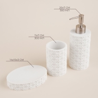 Аксессуары для ванной SL Home, 3 предмета: дозатор, мыльница, стакан Аксессуары для ванной SL Home, 3 предмета: дозатор, мыльница, стакан