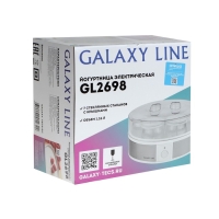 Йогуртница Galaxy GL 2698, 30 Вт, 180 мл, 7 ёмкостей, стекло, бело-серая