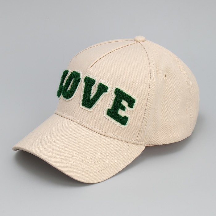 Кепка женская Love, цвет бежевый, р-р 56 Кепка женская Love, цвет бежевый, р-р 56