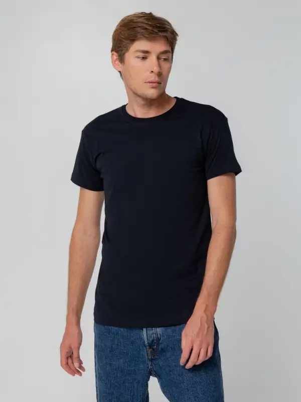 Футболка унисекс T-bolka 140, темно-синяя, размер M