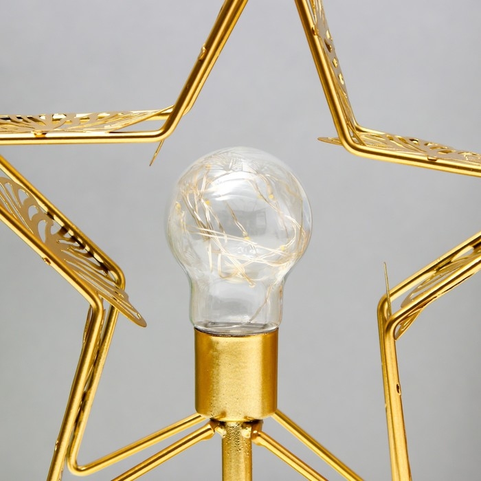 Ночник "Звезда" LED от батареек 3хАА золото 22х11х28 см RISALUX