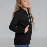 Толстовка с капюшоном детская Kirenga Kids, черная, 12 лет Толстовка с капюшоном детская Kirenga Kids, черная, 12 лет