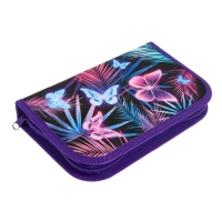 Пенал 1 секция, 130 х 210 х 40 мм, 2 откидные планки, тканевый, Calligrata TOP, Content "Бабочки" Пенал 1 секция, 130 х 210 х 40 мм, 2 откидные планки, тканевый, Calligrata TOP, Content "Бабочки"