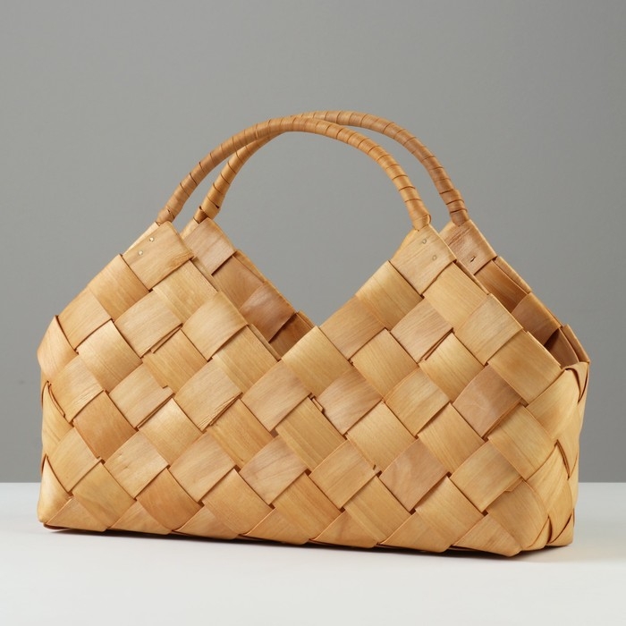 Корзина плетеная, 34 x 12 x H12,5/21/25 см, секвойя Корзина плетеная, 34 x 12 x H12,5/21/25 см, секвойя