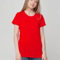 Футболка женская T-bolka Lady красная, размер L