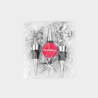 Набор пробок для бутылок Доляна &laquo;Новогодний&raquo;, 3 шт, цвет серебристый