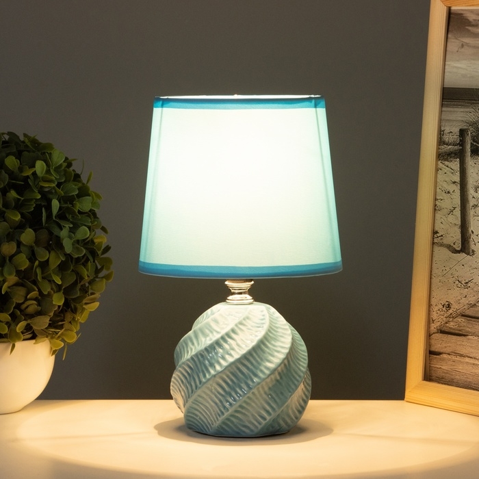 Лампа настольная Лампа настольная "Альваро" 1х40Вт Е14 синий 14,5х14,5х24см