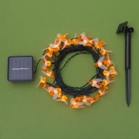 Гирлянда «Нить» 4.5 м с насадками «Пчёлки», IP44, тёмная нить, 30 LED, свечение тёплое белое, 2 режима, солнечная батарея Гирлянда «Нить» 4.5 м с насадками «Пчёлки», IP44, тёмная нить, 30 LED, свечение тёплое белое, 2 режима, солнечная батарея