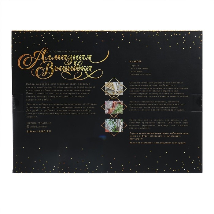 Алмазная мозаика на подрамнике 30x40 с полным заполнением &laquo;Балерина&raquo;