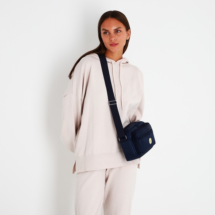 Сумка кросс-боди на молнии, цвет синий