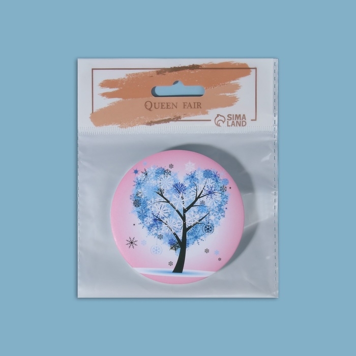 Зеркало складное &laquo;Деревья&raquo;, d = 7,5 см, с увеличением, рисунок МИКС