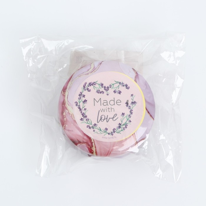 Банка для изготовления свечей с наклейкой &laquo;Mady with love&raquo;, 6,5 х 3,8 см.